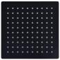 Preview: Regenbrause Edelstahl 20x20 cm Quadrat Schwarz
