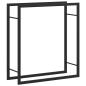 Preview: Brennholzregal Mattschwarz 80x28x86 cm Stahl