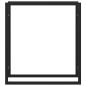 Preview: Brennholzregal Mattschwarz 80x28x86 cm Stahl