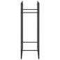 Preview: Brennholzregal Mattschwarz 80x28x86 cm Stahl
