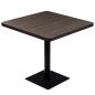 Preview: Bistrotisch MDF und Stahl Quadratisch 80?80?75cm Dunkle Esche