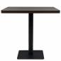 Preview: Bistrotisch MDF und Stahl Quadratisch 80?80?75cm Dunkle Esche