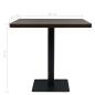 Preview: Bistrotisch MDF und Stahl Quadratisch 80?80?75cm Dunkle Esche
