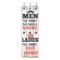 Preview: Wandgarderobe mit 6 Haken 120 x 40 cm "MEN LADIES"