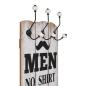 Preview: Wandgarderobe mit 6 Haken 120 x 40 cm "MEN LADIES"