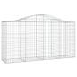 Preview: Gabione mit Hochbogen 200x50x100/120 cm Verzinktes Eisen
