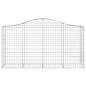 Preview: Gabione mit Hochbogen 200x50x100/120 cm Verzinktes Eisen