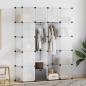 Preview: ARDEBO.de - Modularer Schrank mit 14 Fächern Weiß 37x146x180,5 cm