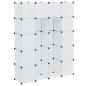 Preview: Modularer Schrank mit 14 Fächern Weiß 37x146x180,5 cm
