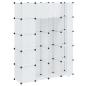 Preview: Modularer Schrank mit 14 Fächern Weiß 37x146x180,5 cm