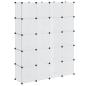 Preview: Modularer Schrank mit 14 Fächern Weiß 37x146x180,5 cm
