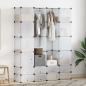 Preview: ARDEBO.de - Modularer Schrank mit 18 Fächern Weiß 37x146x180,5 cm