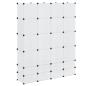 Preview: Modularer Schrank mit 18 Fächern Weiß 37x146x180,5 cm