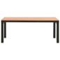 Preview: Gartenbank 110 cm Stahl und WPC Braun und Schwarz