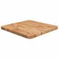 Preview: ARDEBO.de - Tischplatte Quadratisch Hellbraun 40x40x2,5cm Behandelte Eiche