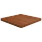 Preview: ARDEBO.de - Tischplatte Quadratisch Dunkelbraun 40x40x2,5cm Eiche Behandelt