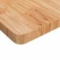 Preview: Tischplatte Quadratisch Hellbraun 90x90x4cm Behandelte Eiche