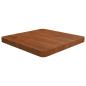 Preview: ARDEBO.de - Tischplatte Quadratisch Dunkelbraun 50x50x4cm Behandelte Eiche