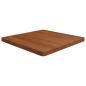 Preview: ARDEBO.de - Tischplatte Quadratisch Dunkelbraun 70x70x4cm Behandelte Eiche