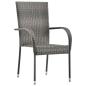Preview: 7-tlg. Garten-Essgruppe Grau Poly Rattan