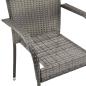 Preview: 7-tlg. Garten-Essgruppe Grau Poly Rattan