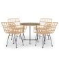 Preview: 5-tlg. Garten-Essgruppe Poly Rattan