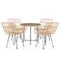 Preview: 5-tlg. Garten-Essgruppe Poly Rattan