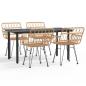 Preview: 5-tlg. Garten-Essgruppe Poly Rattan