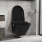 Preview: Hänge-Toilette mit Unterputzspülkasten Keramik Schwarz