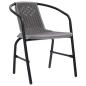 Preview: ARDEBO.de - Gartenst?hle 8 Stk. Rattan-Optik Kunststoff und Stahl 110 kg