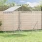 Preview: ARDEBO.de - Outdoor-Hundezwinger mit Dach Silbern 14x2x2,5 m Stahl Verzinkt