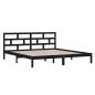Preview: Massivholzbett Schwarz Kiefer 140x190 cm