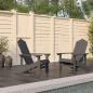 Preview: ARDEBO.de - Adirondack-Gartenstühle 2 Stk. HDPE Anthrazit