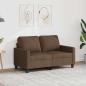 Preview: ARDEBO.de - 2-Sitzer-Sofa Braun 120 cm Stoff