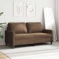 Preview: 2-Sitzer-Sofa Braun 140 cm Stoff