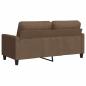 Preview: 2-Sitzer-Sofa Braun 140 cm Stoff