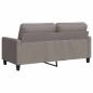 Preview: 2-Sitzer-Sofa Taupe 140 cm Stoff