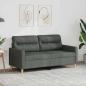 Preview: ARDEBO.de - 2-Sitzer-Sofa Dunkelgrau 140 cm Stoff