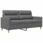 Preview: 2-Sitzer-Sofa Dunkelgrau 140 cm Stoff