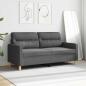 Preview: 2-Sitzer-Sofa Dunkelgrau 140 cm Stoff