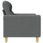 Preview: 2-Sitzer-Sofa Dunkelgrau 140 cm Stoff