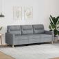 Preview: ARDEBO.de - 3-Sitzer-Sofa Hellgrau 180 cm Stoff
