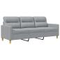 Preview: 3-Sitzer-Sofa Hellgrau 180 cm Stoff
