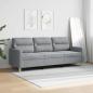 Preview: 3-Sitzer-Sofa Hellgrau 180 cm Stoff