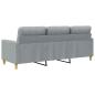 Preview: 3-Sitzer-Sofa Hellgrau 180 cm Stoff