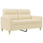 Preview: 2-Sitzer-Sofa Creme 120 cm Stoff