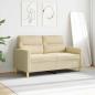 Preview: 2-Sitzer-Sofa Creme 120 cm Stoff