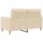 Preview: 2-Sitzer-Sofa Creme 120 cm Stoff