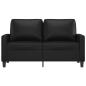 Preview: 2-Sitzer-Sofa Schwarz 120 cm Kunstleder