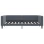 Preview: Tagesbett Ausziehbar mit Schubladen Dunkelgrau 90x190 cm Samt